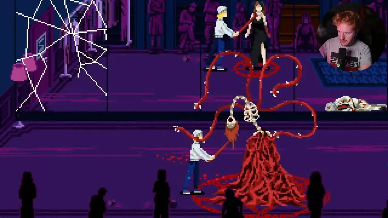 Tenebris Somnia Agonal Stone boss fight with white cracks across the left mirror section