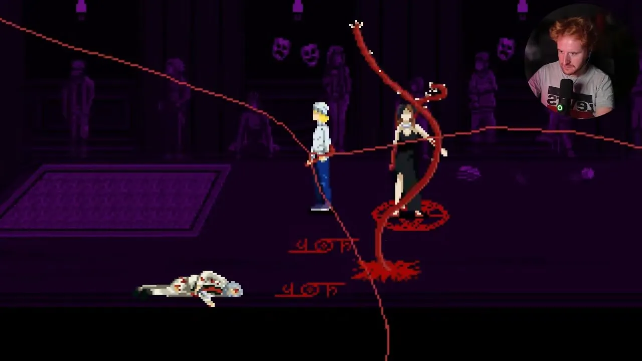 Tenebris Somnia Agonal Stone mirror dimension with Julia beside Vitria and an upright ground tentacle