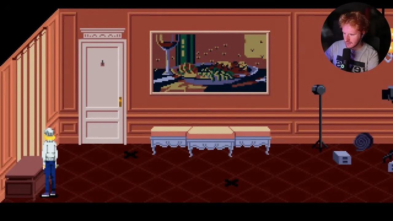 Tenebris Somnia first floor Black Tape pickup area beside a low counter and filming equipment