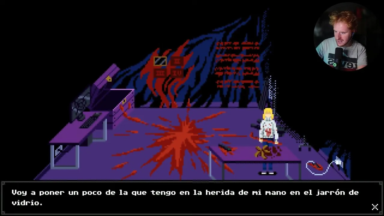 Tenebris Somnia Aurifer walkthrough: Julia's dialogue about her wounded hand and the glass vase