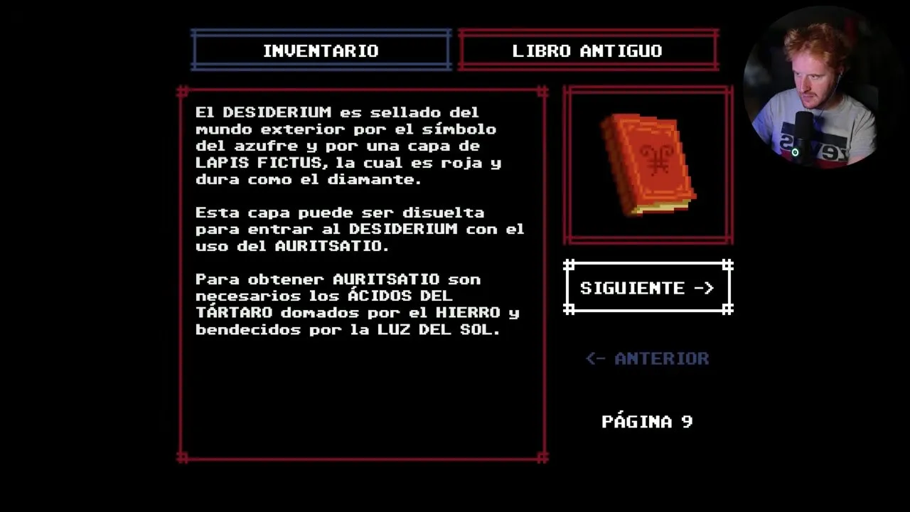 Tenebris Somnia Ivan's apartment walkthrough old book open to the Desiderium seal recipe